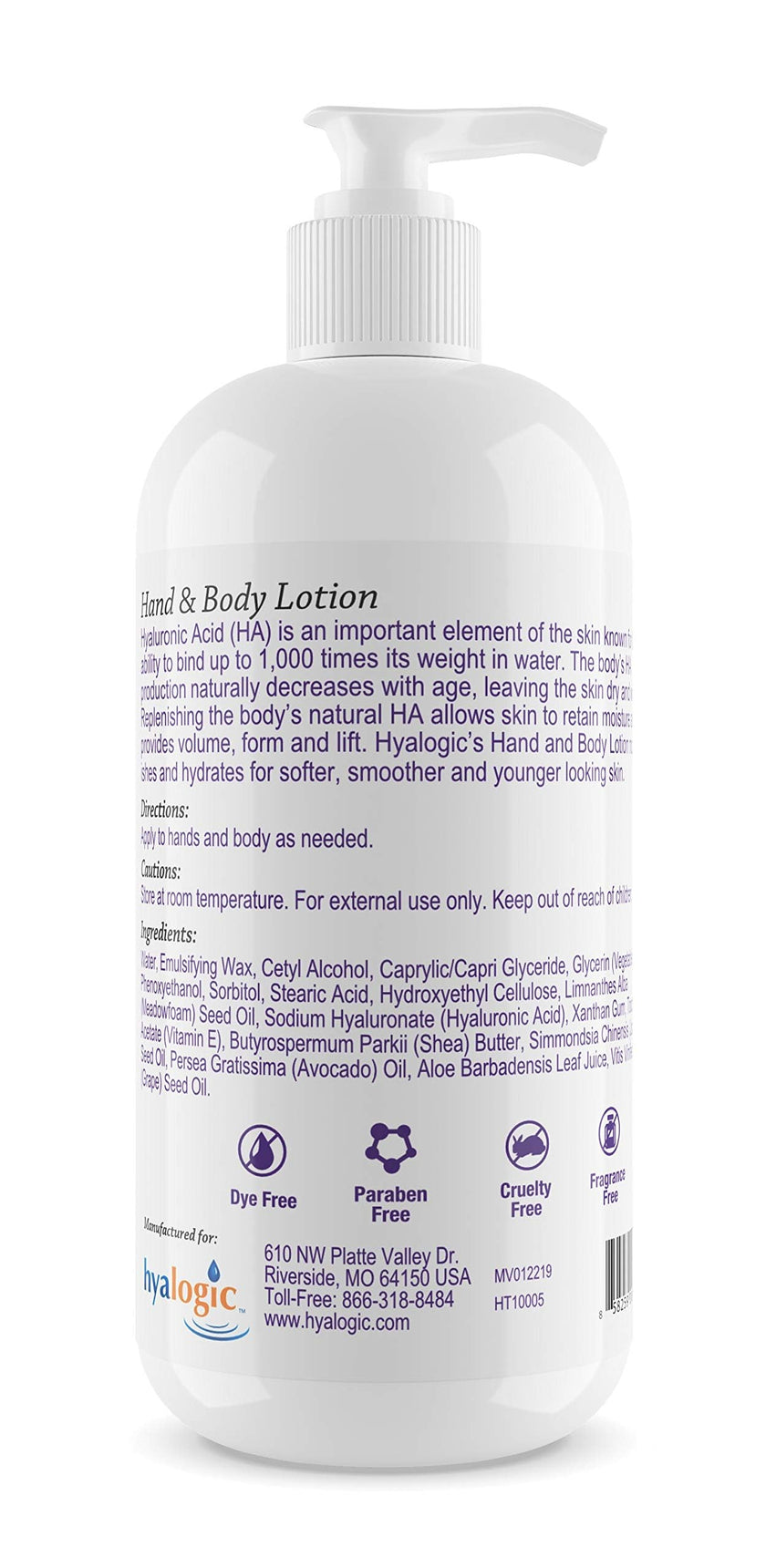 Hyalogic - Hand & Body Lotion, 295.7ml