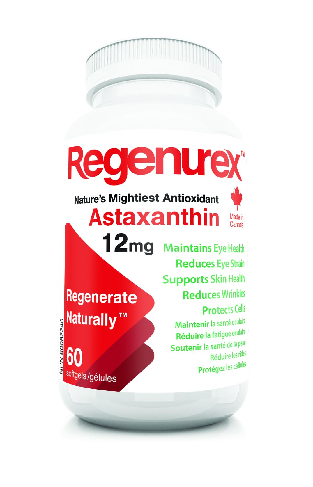 Regenurex - Astaxanthin 12mg (60 Bovine)