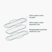 Iris + Arlo - Daily Pads, reg - 100% Organic Cotton