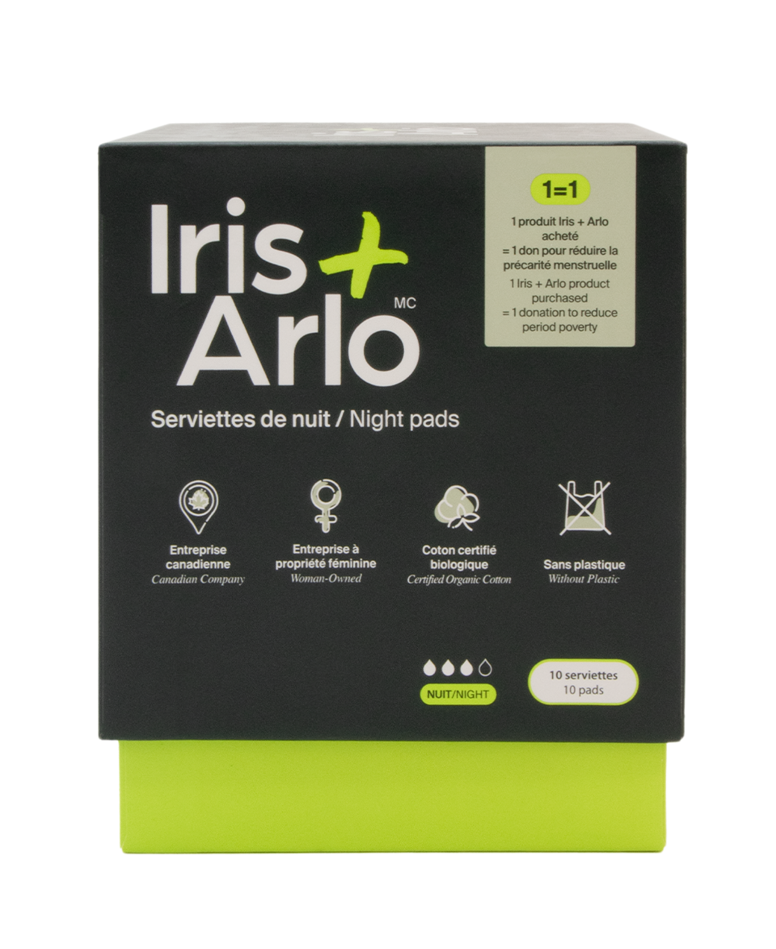 Iris + Arlo - Night Pads - 100% Organic Cotton