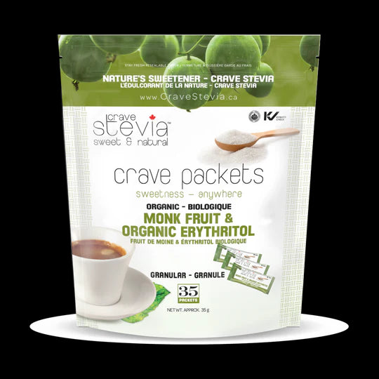 Crave Stevia - Stevia & Erythritol Packets 30Ct