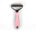 Pet Dematting Comb – Stainless Steel Knot Remover for Dogs & Cats | Pink & Blue