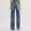 Blue Jeans Pant women Mid waist Denim Wide Leg Denim Pant