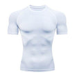 Solid color quick-drying bottoming short sleeve fitness t-shirt top