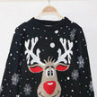 Christmas fawn deer jacquard Cashmere sweater
