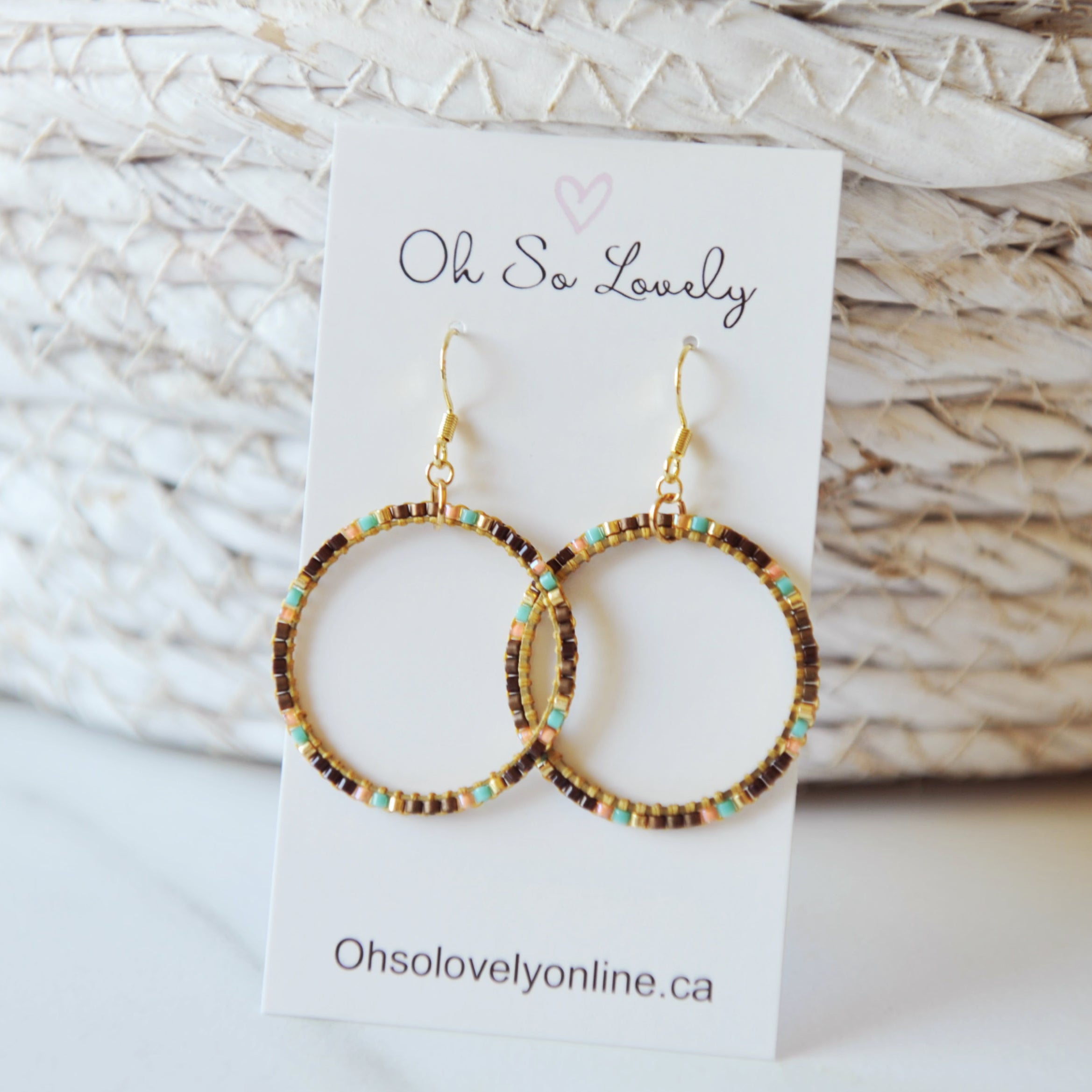 Lilith Beaded Hoop Earrings