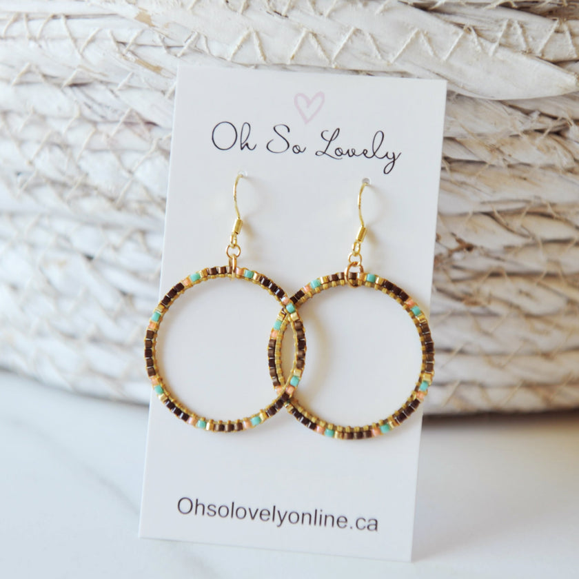 Lilith Beaded Hoop Earrings