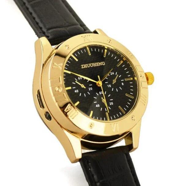 USB Charging Quartz leather Watch for Men