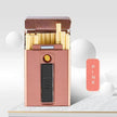 Ten conventional thin cigarette rechargeable cigarette case