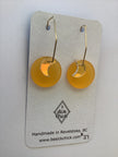 Acrylic Moon+Tangerine Circle Dangle Earrings - Sick Chick ( Revelstoke, BC)