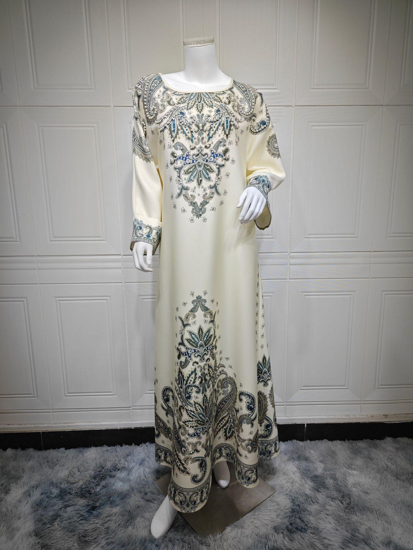 Muslim Robe Printed Dubai Women's Clothing Dress