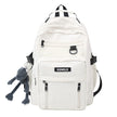 Large Capacity Multi-Layer School Backpack – White, Red, Purple, Black, Khaki