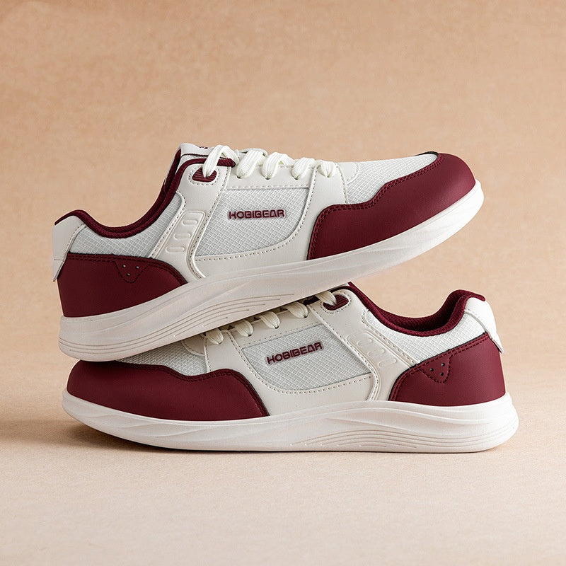 Color-Block Wide Toe Sneakers – Breathable Mesh, Soft Sole, Sports-Casual