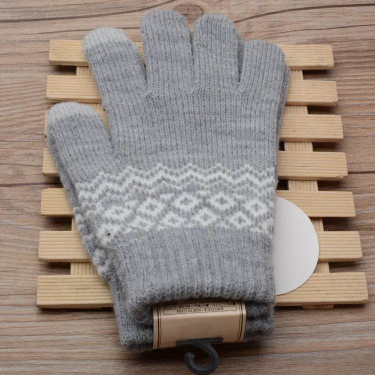 Couple knitted gloves touch screen gloves