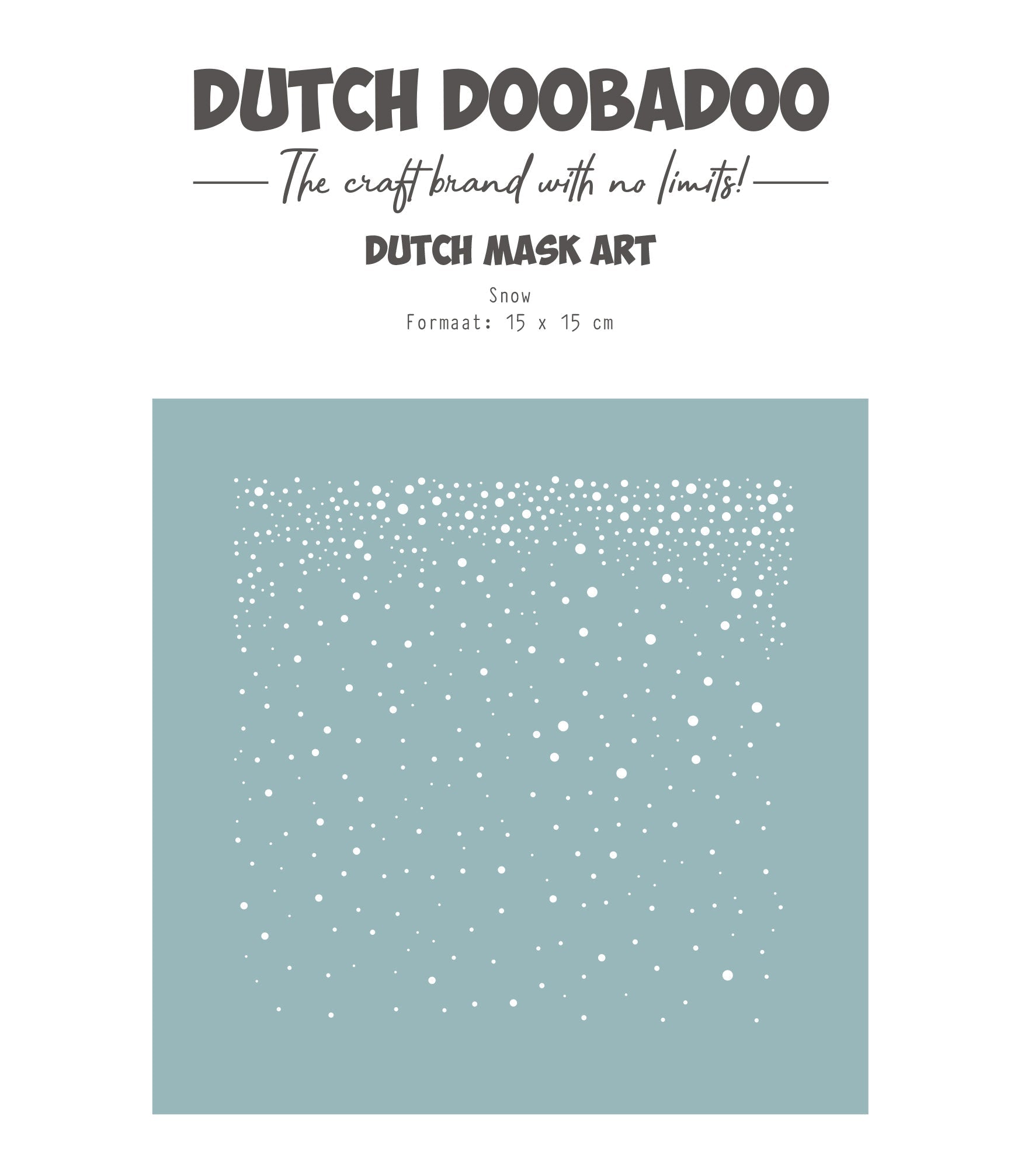 Dutch Doobadoo DDBD Dutch Mask Art 15 X 15 cm Snow