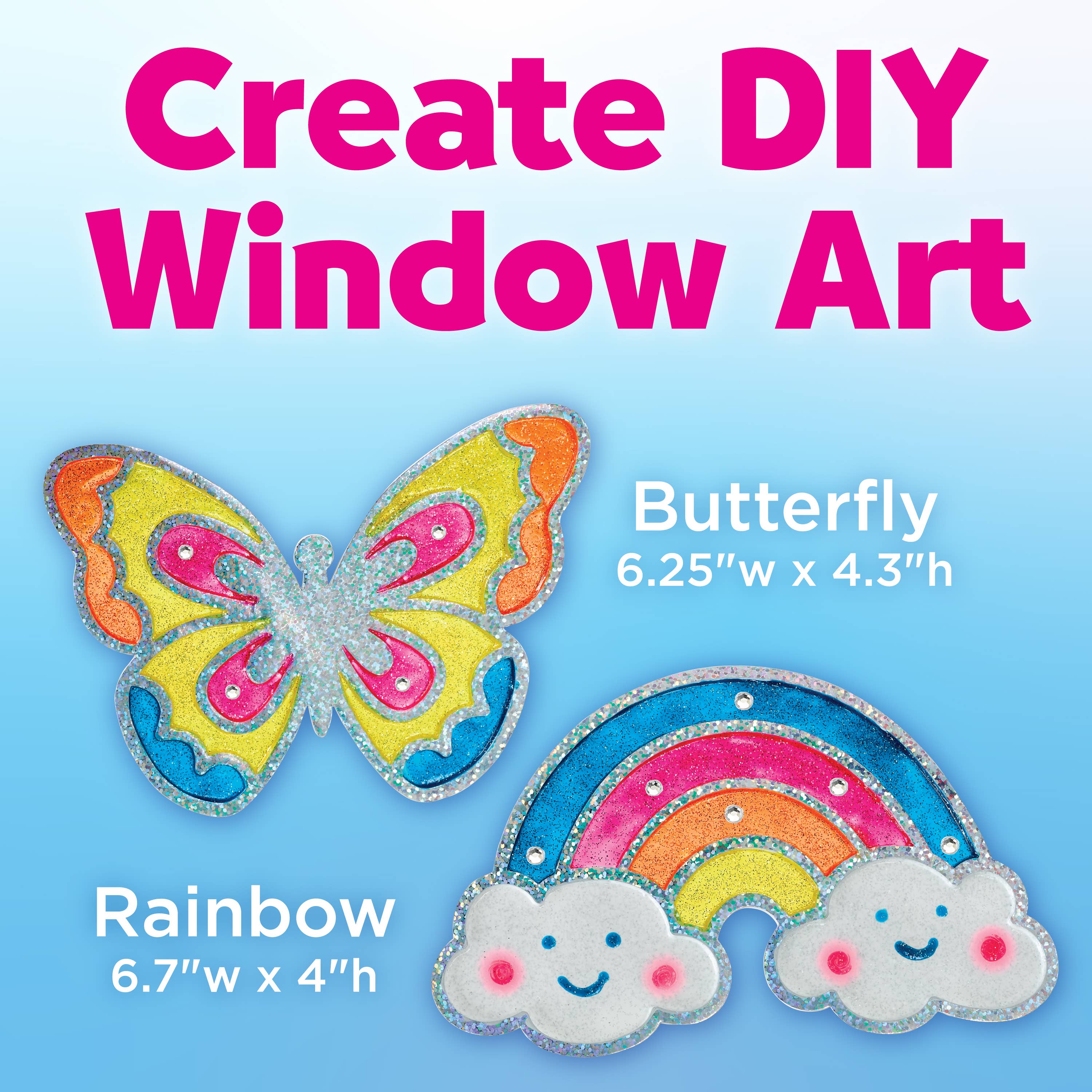 Faber-Castell / Creativity for Kids - Easy Sparkle Window Art Mini Kit Craft Kit for Kids