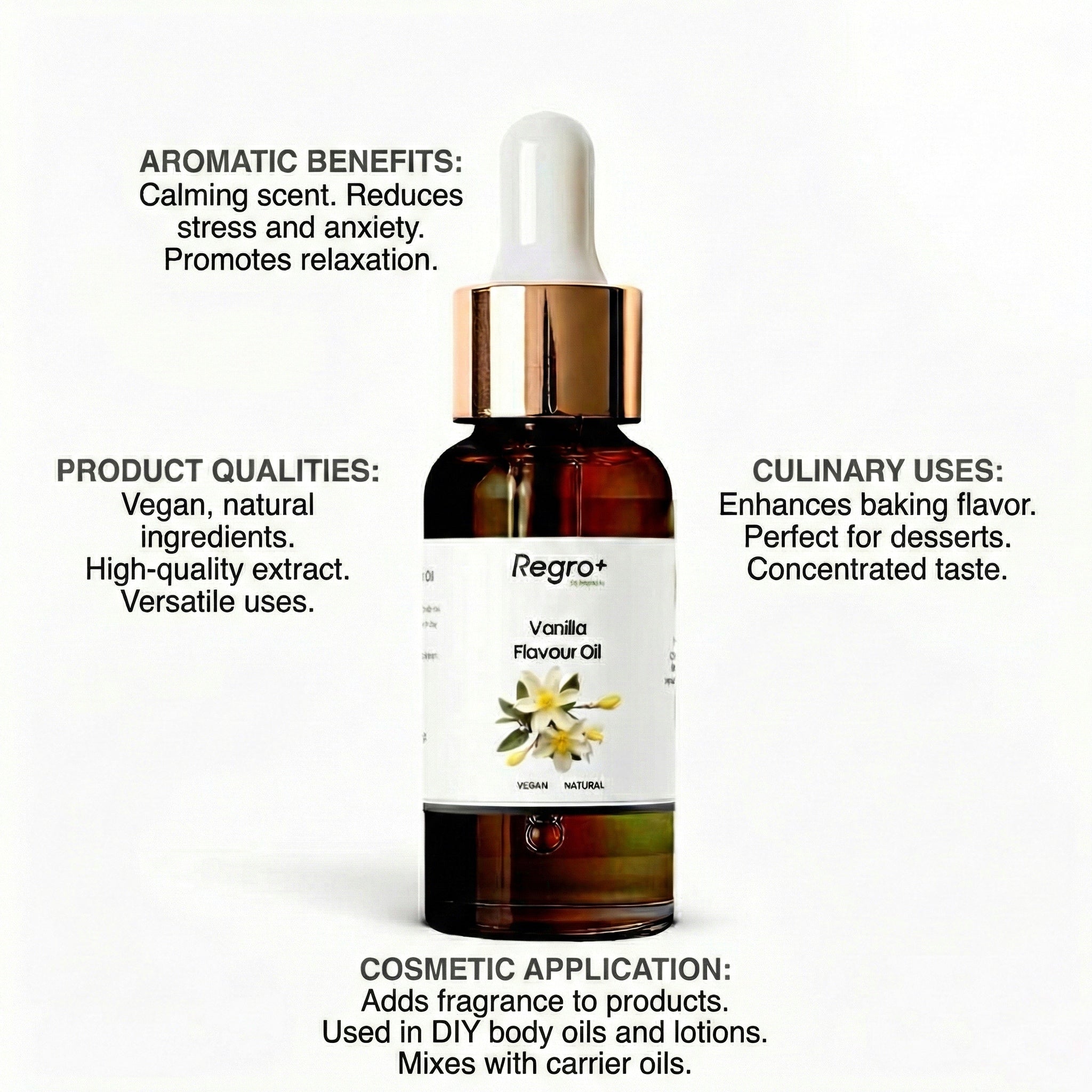 Vanilla Flavor Oil – Regro by Rayhana 20 ML