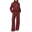 Plain Women Matching Casual Winter Tracksuit set - joggers and hoodie set for women