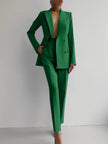 Women's Business Casual Suit Set – Long Sleeve Blazer & Slim Trousers | Canada & USA