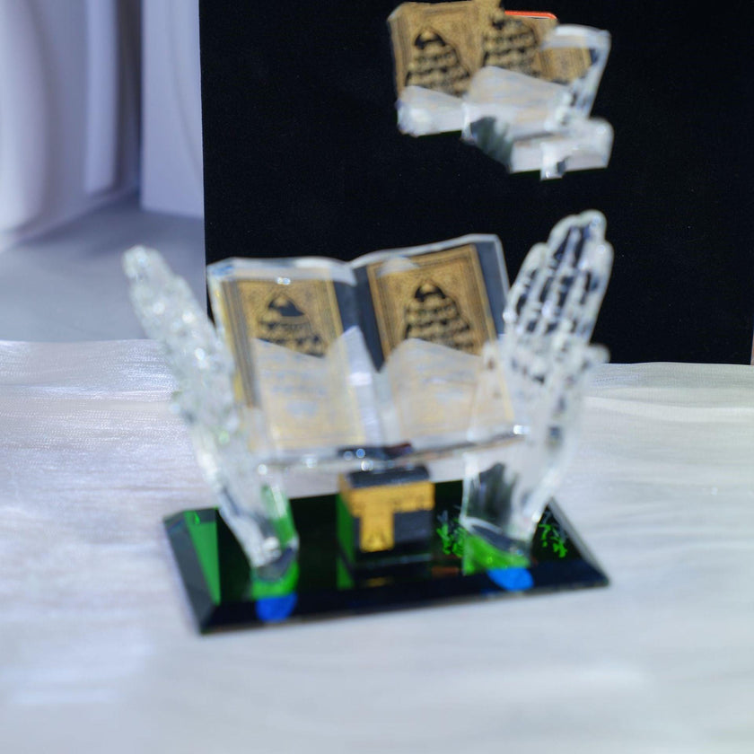 Hand Holding Book Exotic Gift Arabic Architecture Car Crystal Ornaments