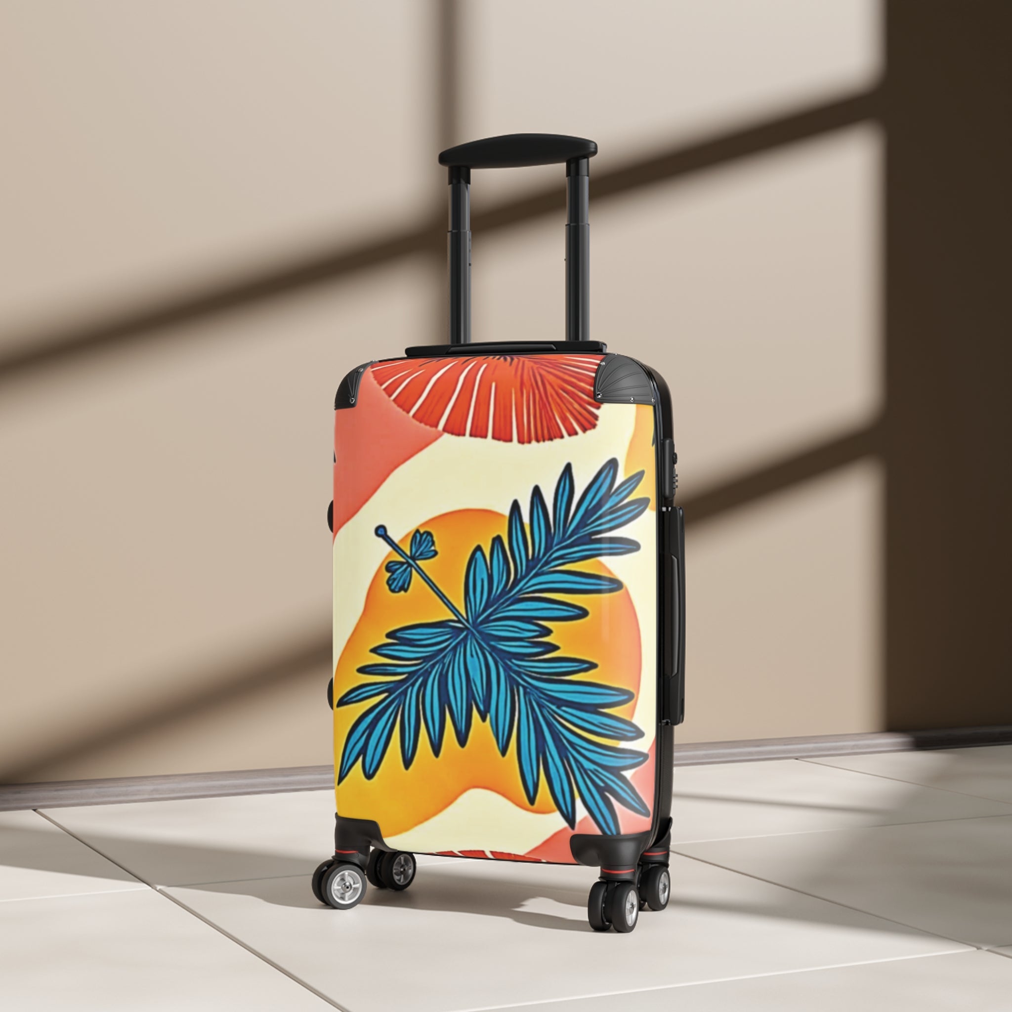 Tropical Palm Carry-On Suitcase – Colorful Beach Sunset Luggage