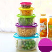 Microwavable Food Storage Container Stack Set – 5-Size Stackable PP Containers (Round or Square)