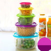 Microwavable Food Storage Container Stack Set – 5-Size Stackable PP Containers (Round or Square)