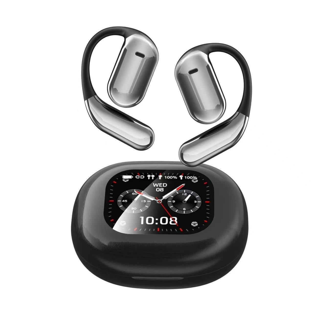 Ear-mounted LCD Color Screen Bluetooth Headset Smart AI Translation Headphones