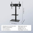 TV Stand Mount, Swivel Tall TV Stand For 32 To 65 Inch TVs, Height Adjustable Portable Floor TV Stand With Tempered Glass Base For Bedroom, Living Room