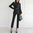 Formal Business Women Set New Striped Blazer Slim Pant suit 2pcs