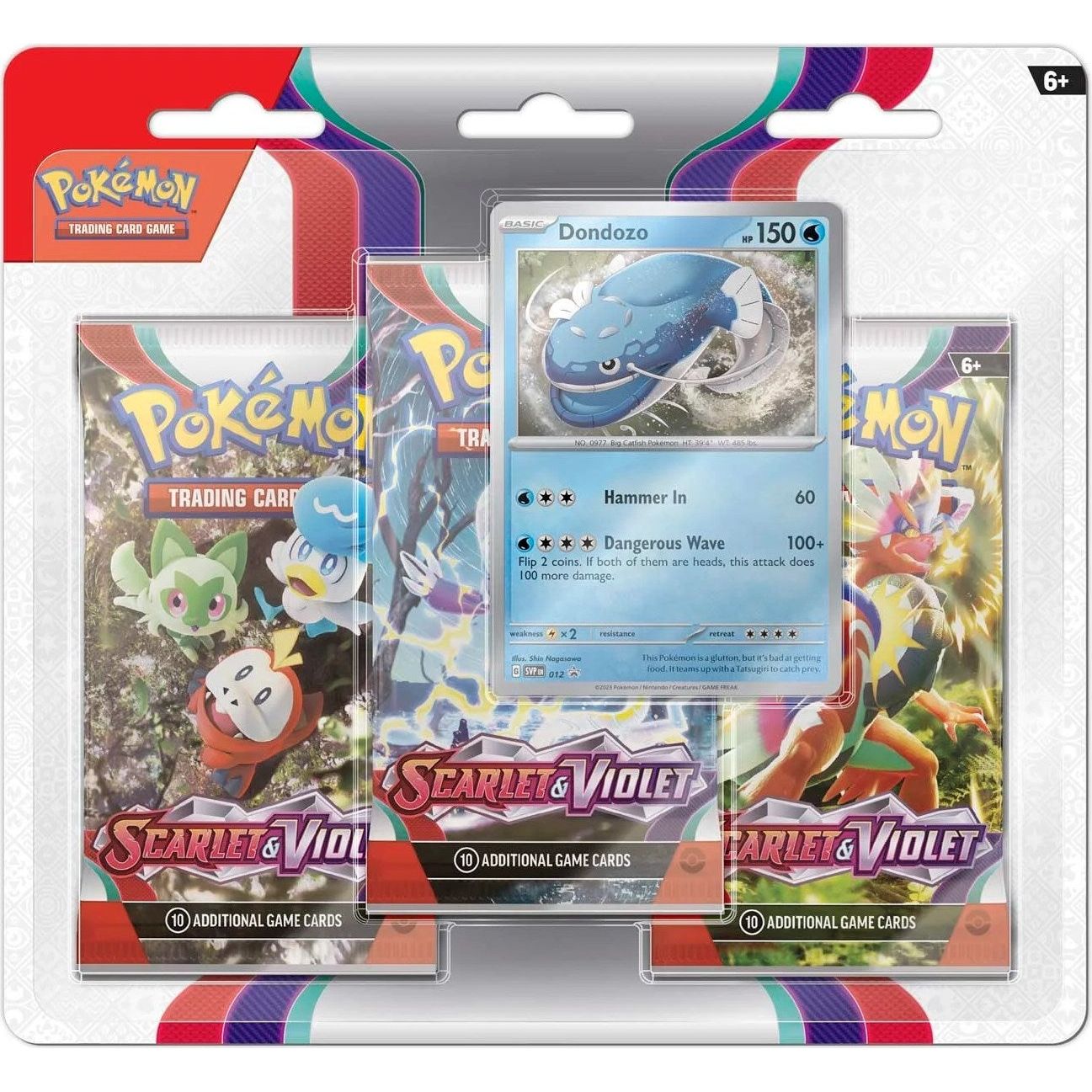 Scarlet & Violet 3 Pack Blister [Dondozo]