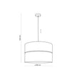 Nicol Scandinavian Drum Pendant Light for Dining Room & Bedroom