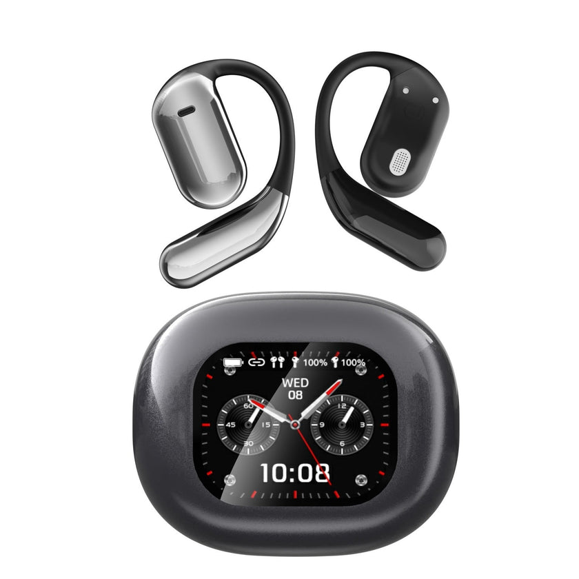 Ear-mounted LCD Color Screen Bluetooth Headset Smart AI Translation Headphones