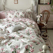 Princess Style Ruffled Pure Cotton Floral Duvet Cover Bedding Set