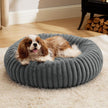 Round Plush Pet Bed – Fluffy Rabbit Fur Cat & Dog Mat, Washable Winter Warm
