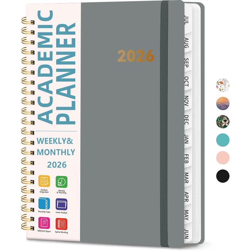 A5 Coil Planner Notebook 2026 – Spiral Bound Daily Planner in 6 Colours