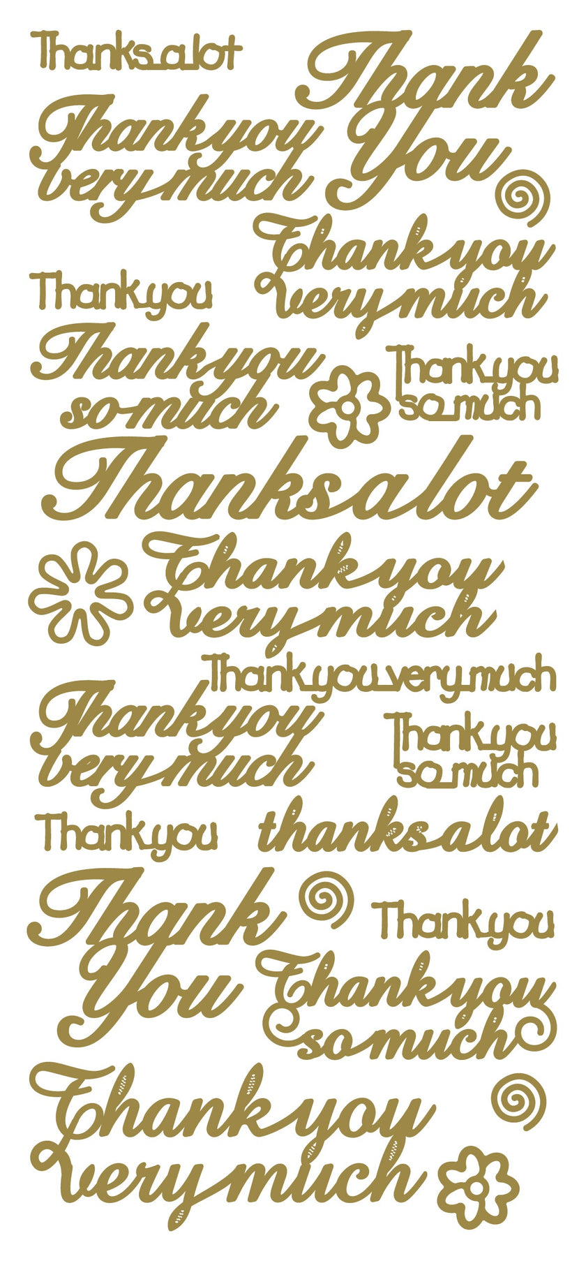 Peel Off Stickers - Various Thank You