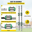 1Pcs RM1605-1000mm Ballscrew With BF12 BK12 Kit, Coupling, Slide Blocks Linear Guide Rail Set For DIY CNC Routers Lathes Mills