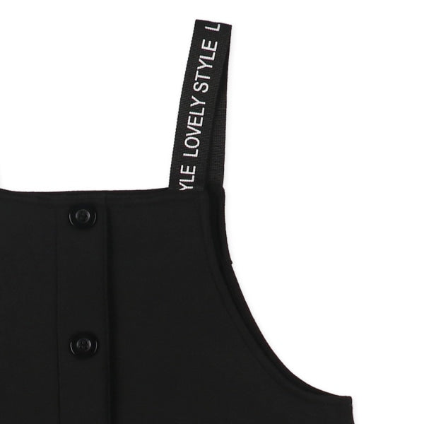 西松屋 裏起毛胸ロゴトレーナー&ジャンパースカートセット 正規品