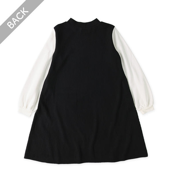 西松屋 ELFINDOLL CLASSIC 表起毛リブ風長袖ワンピース 正規品