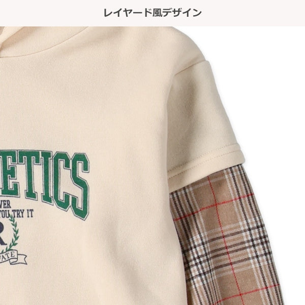 西松屋 ELFINDOLL 裏起毛レイヤード風パーカーワンピース 正規品