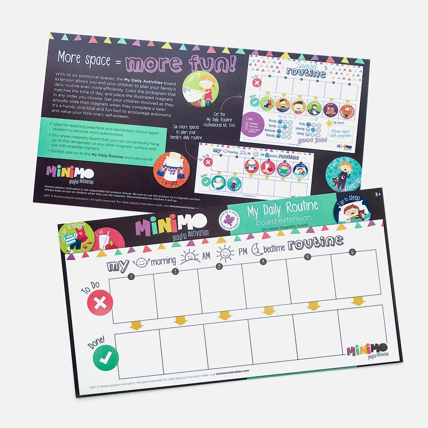 Minimo Playful Motivation - My Daily Routine board extension - Canadian Brand