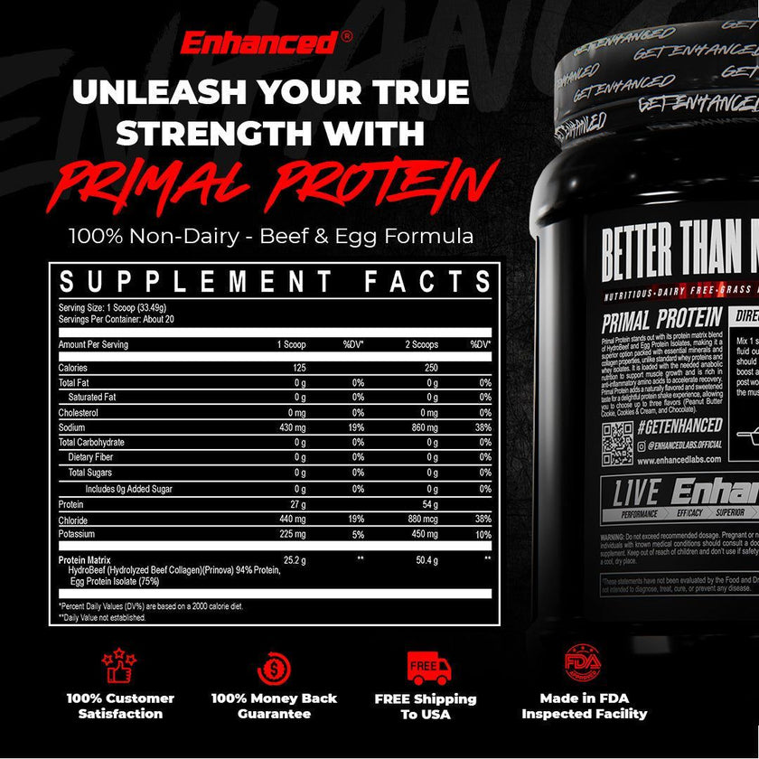 Enhanced Primal Beef & Egg Protein Powder