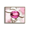 Canvas Wall Art-Pink Lips Overlay-Printed Artwork
