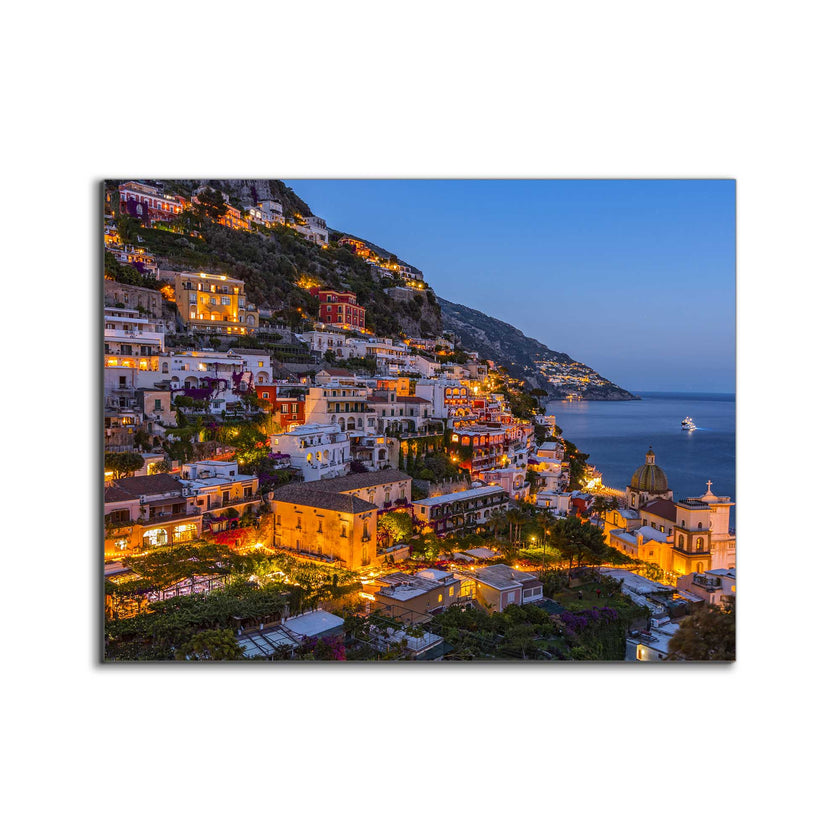 Côte d'Amalfi vibrante - Impression sur toile - Vue panoramique