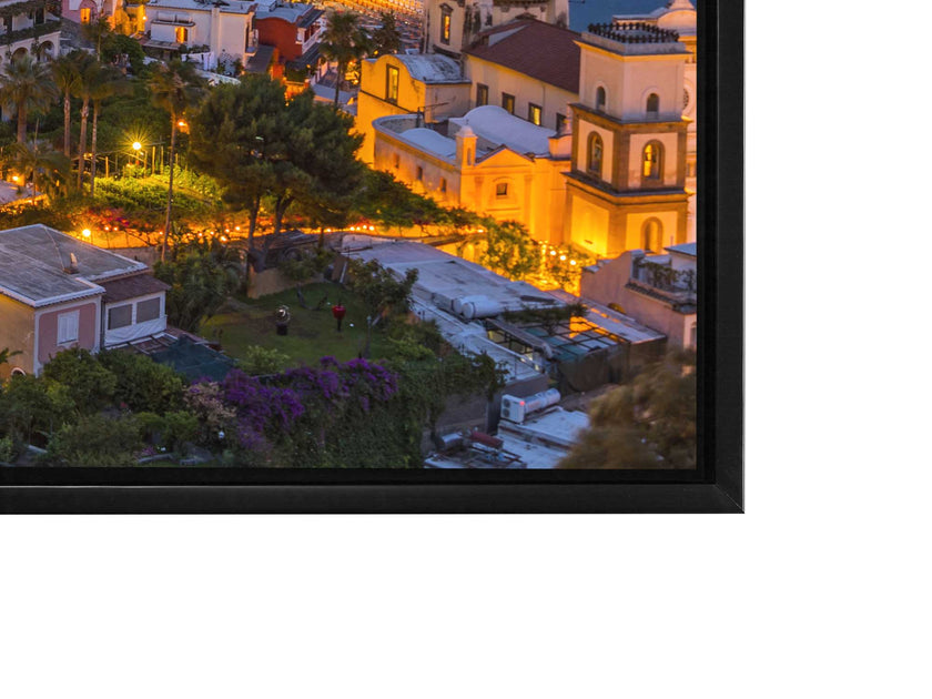 Côte d'Amalfi vibrante - Impression sur toile - Vue panoramique