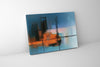 Wall Art-Hues of Blue Abstract- Fine Art Canvas - RGB varnish #4836-105