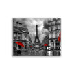 Toile décorative murale - Paris peintresque avec des touches de rouge - Œuvre d'art raffinée
