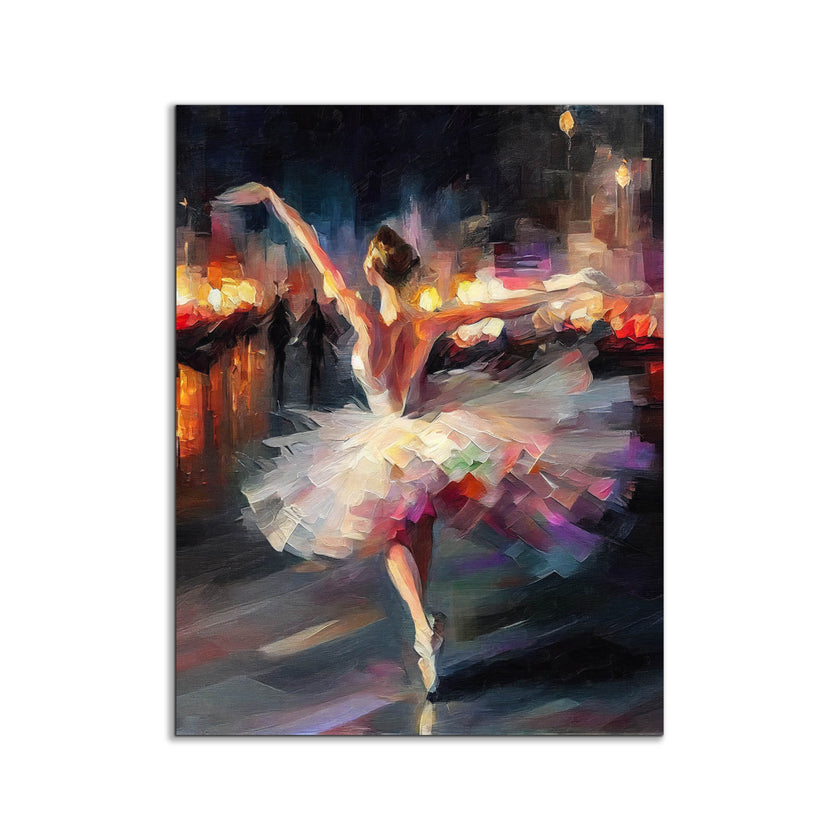 Toile imprimée Danseuse élégante Impasto - Art raffiné - Décoration murale