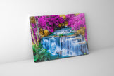 Art mural représentant des animaux sauvages - Paysage de cascades majestueuses - Impression sur toile